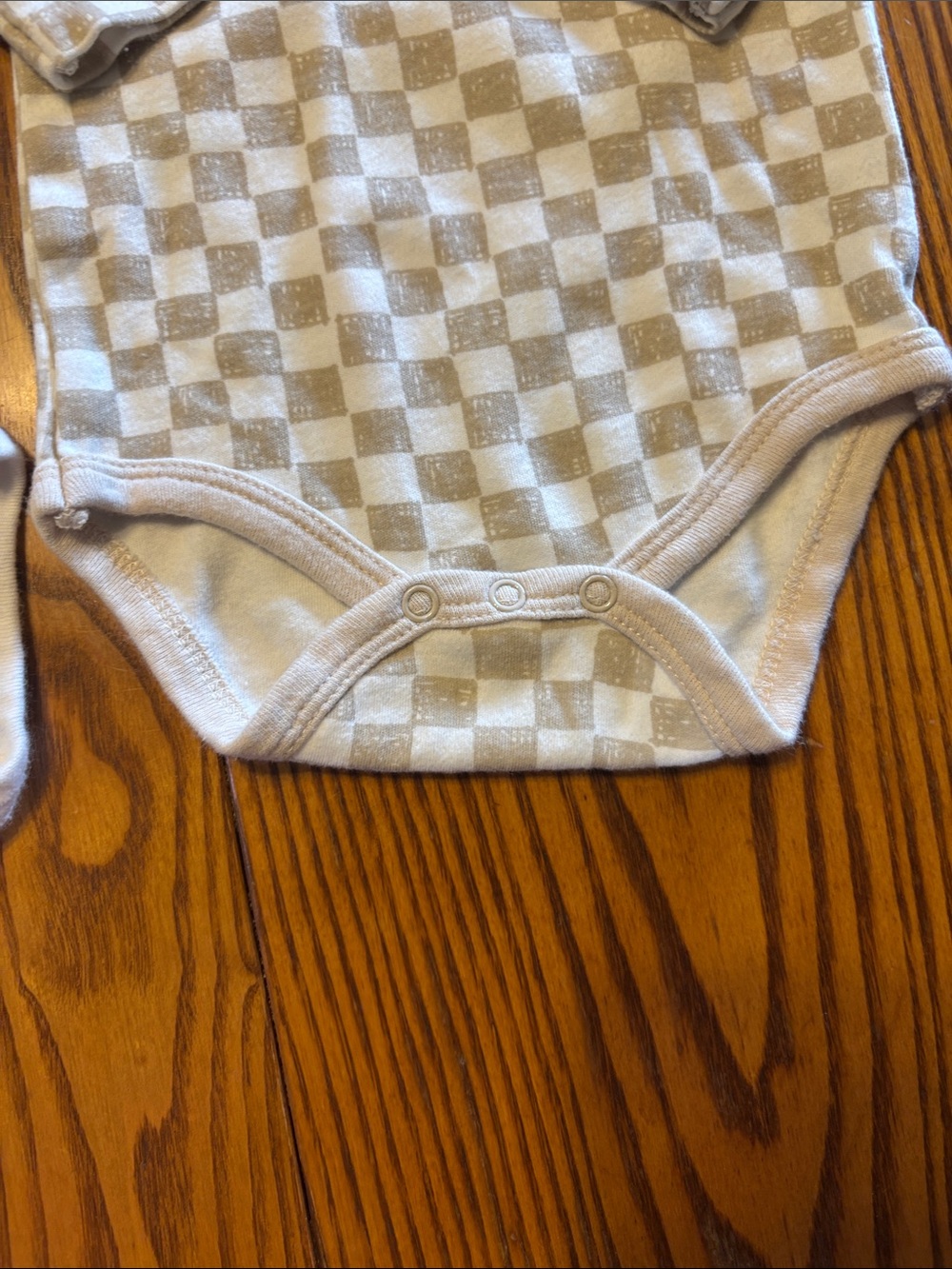 Rabbit & Bear Org Neutral Elephant & Checkered One-Piece Bodysuits - Pack of 2 - Picture 7 of 10
